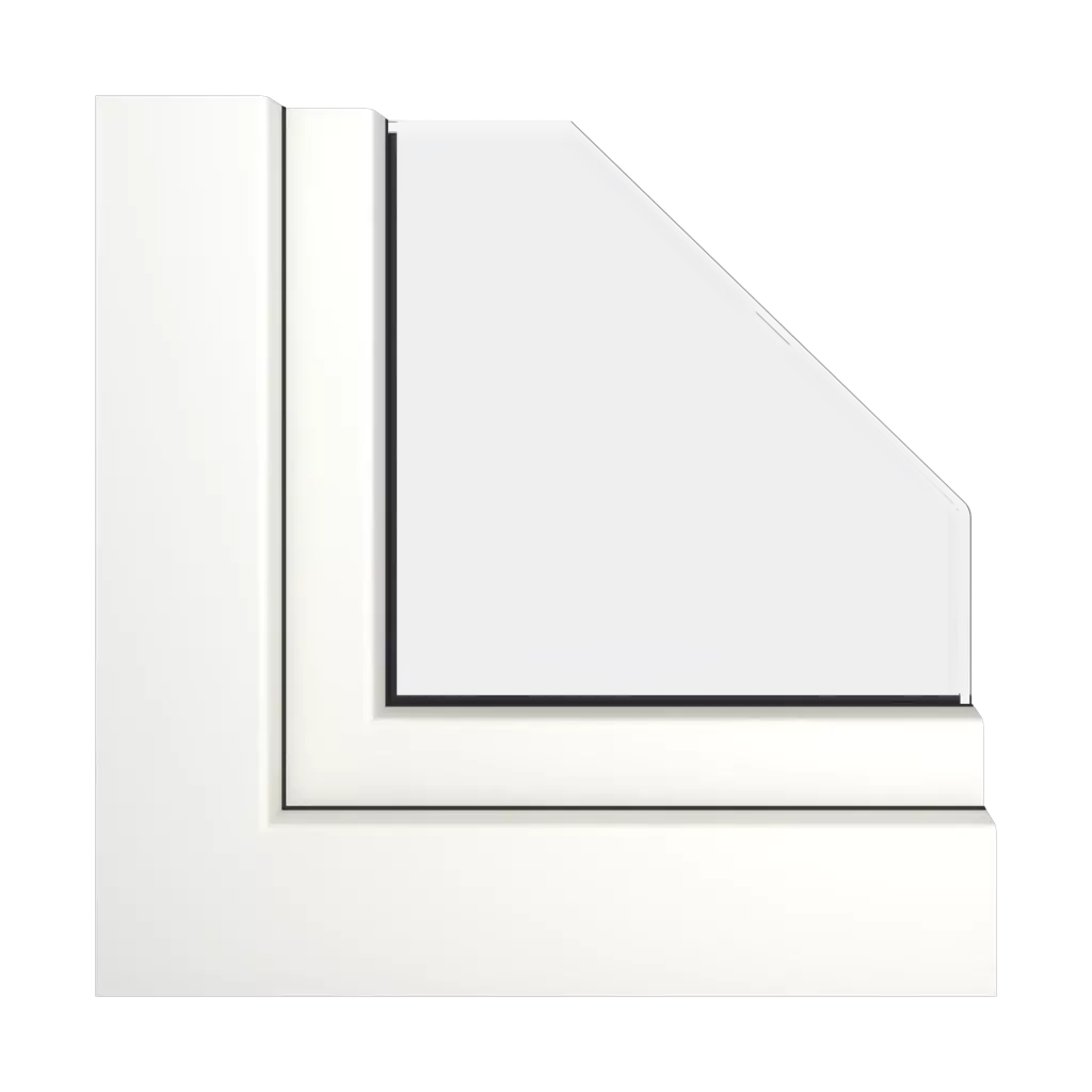 Pure white matte RAL 9010 windows window-profiles gealan linear