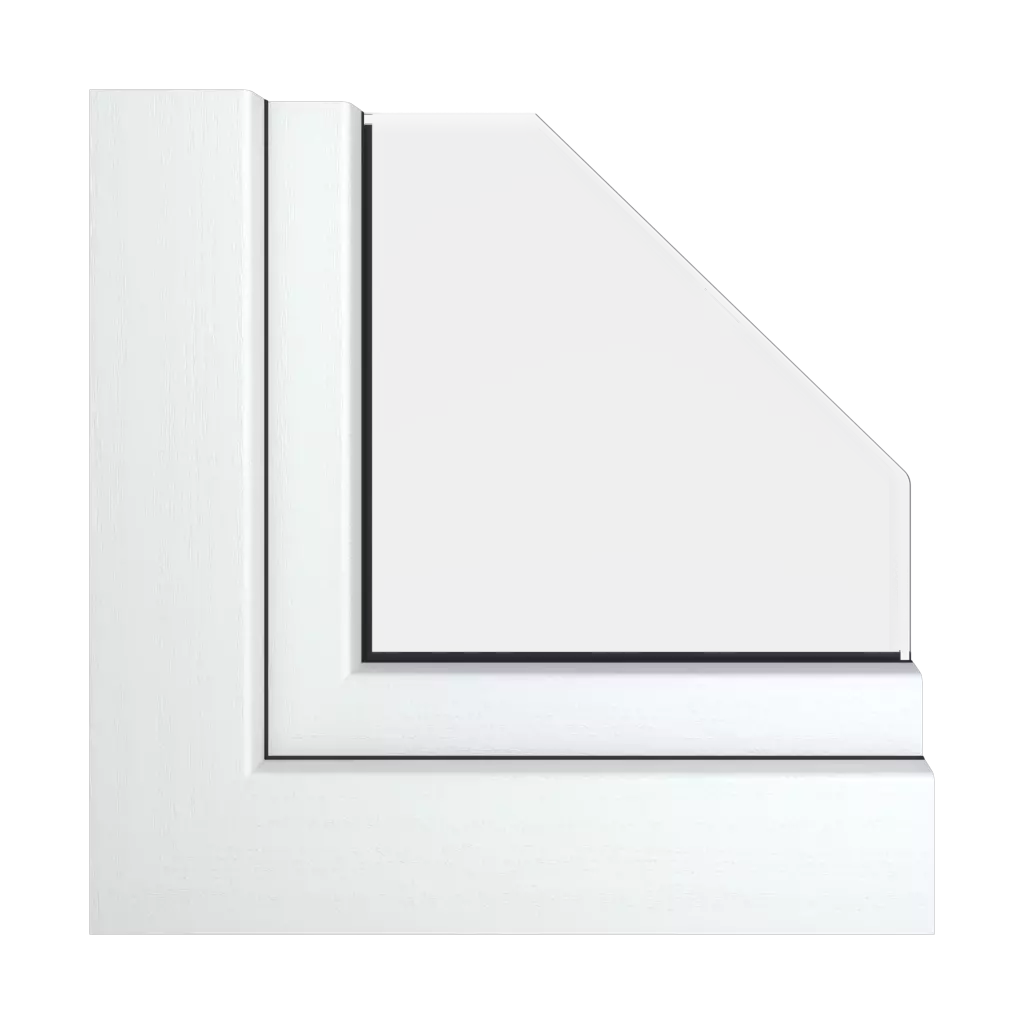 Brilliant white RAL 9003 windows window-profiles gealan linear