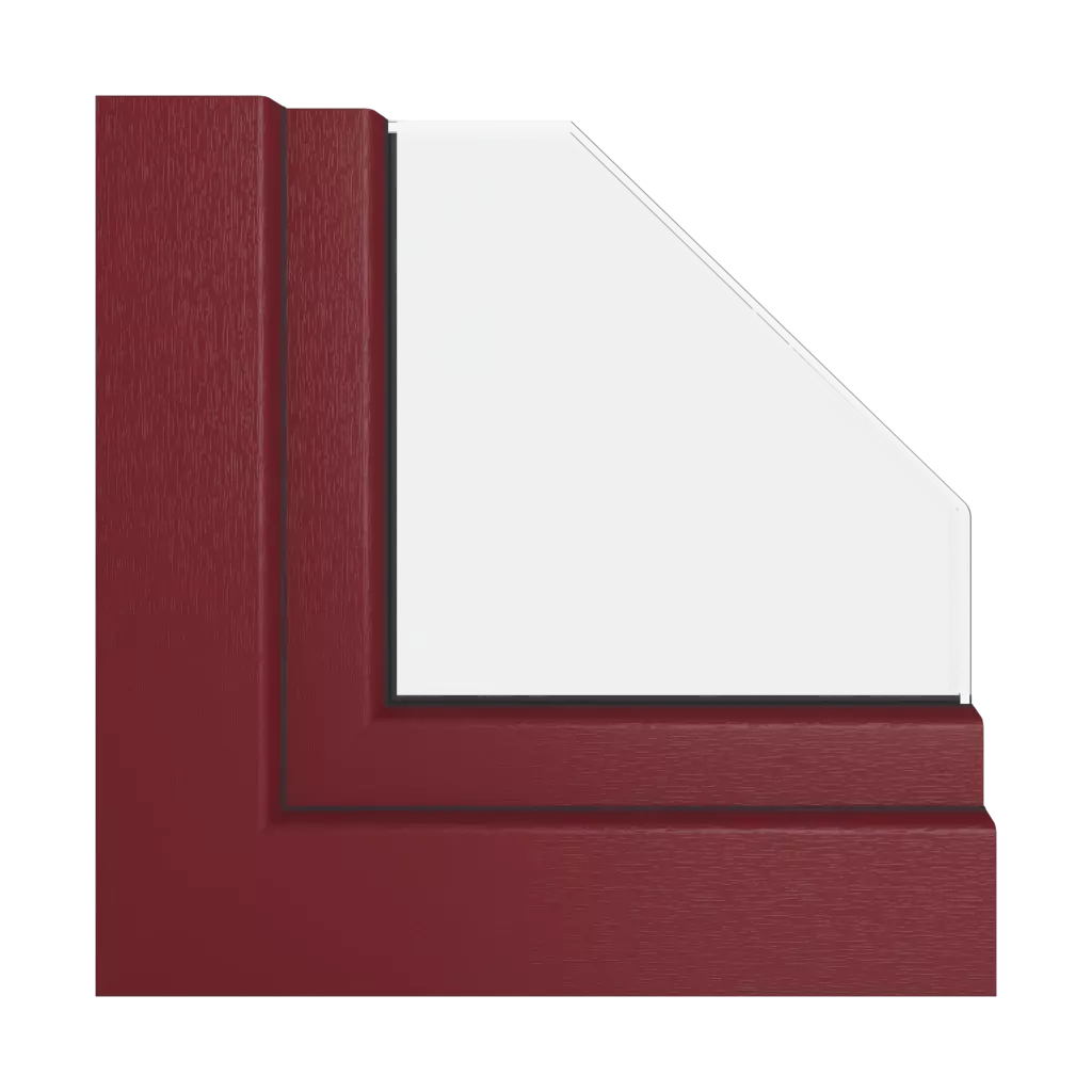 Red RAL 3005 windows window-profiles gealan linear