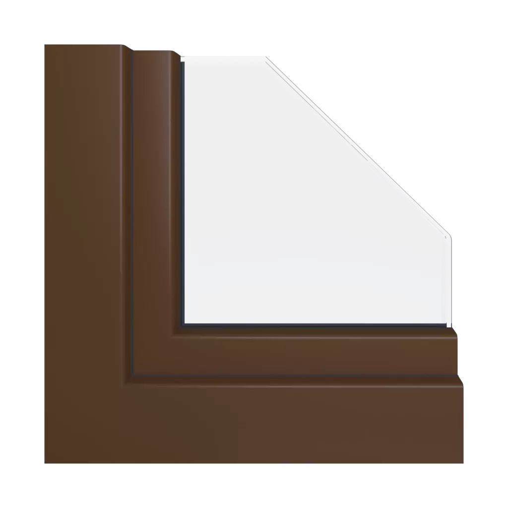 Brown chamois leather RAL 8014 acrycolor products pvc-windows    