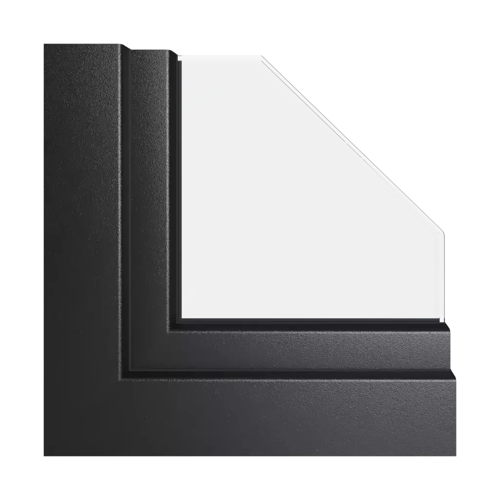 Black matte windows window-profiles gealan s-9000
