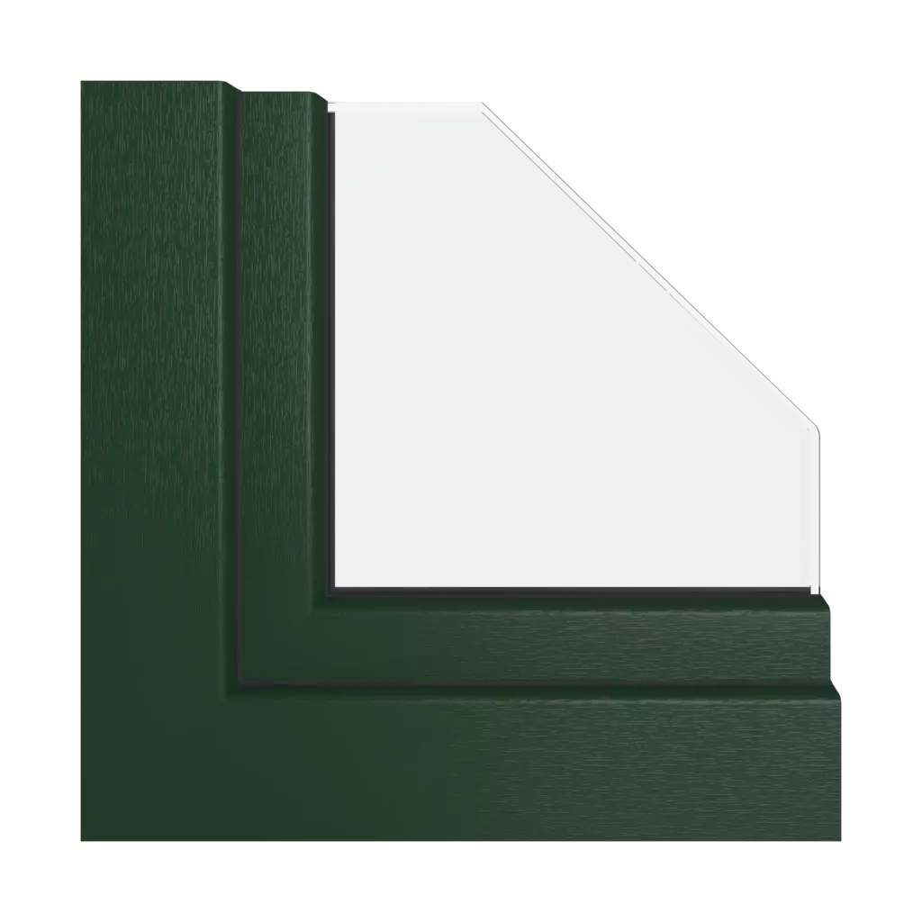 Green RAL 6009 windows window-profiles gealan s-9000