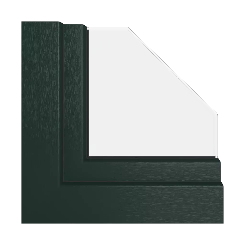 Dark green windows window-profiles gealan s-9000
