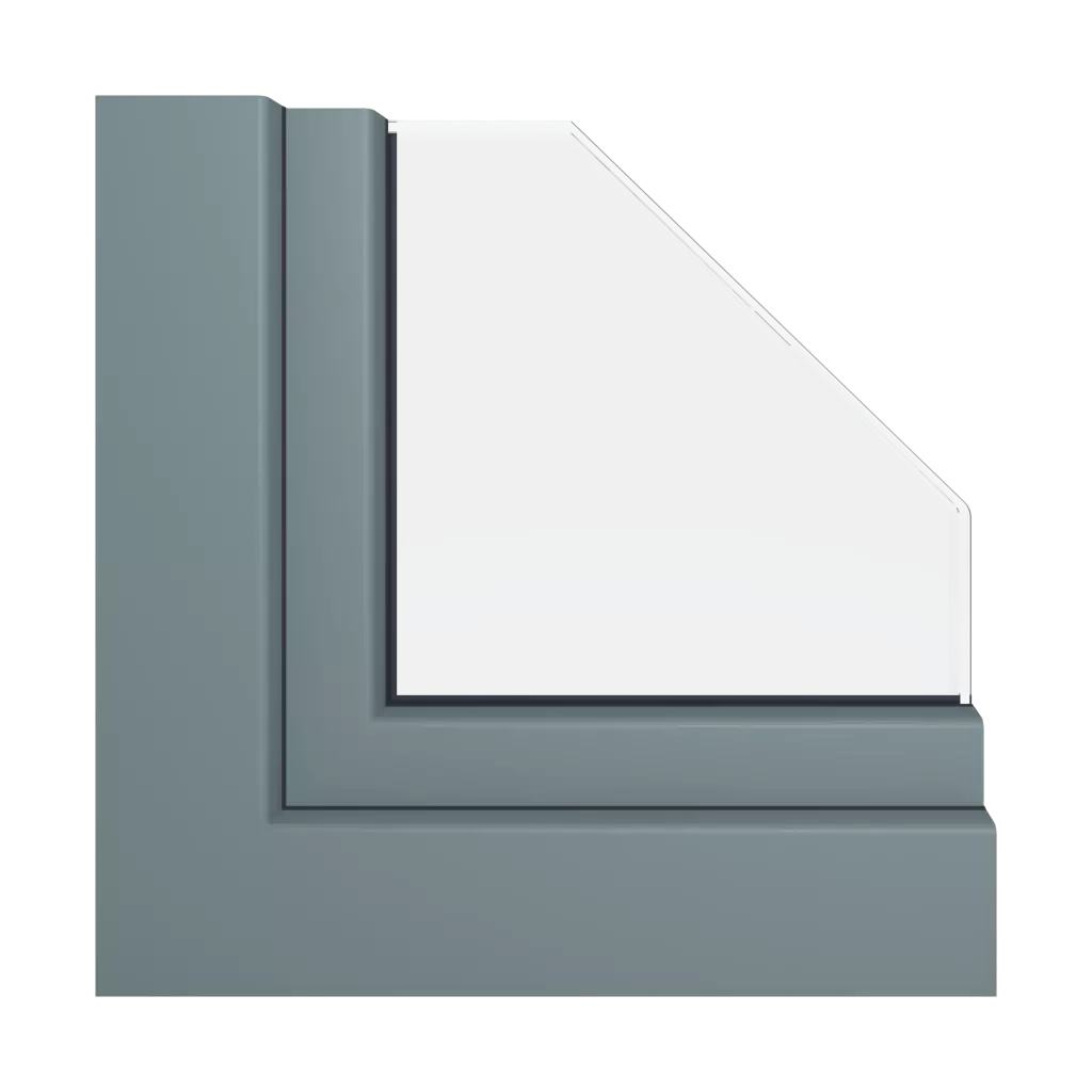 Basalt gray smooth RAL 7012 windows window-color gealan-colors   