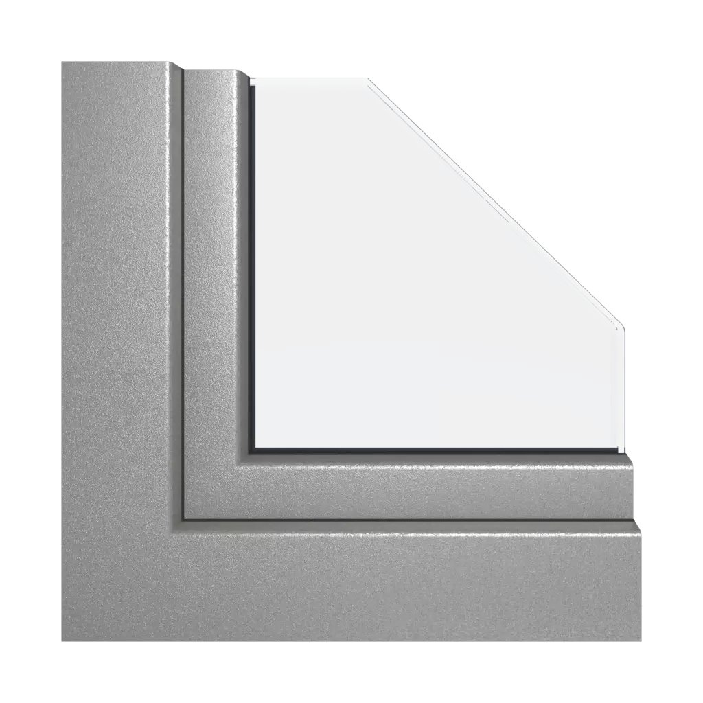 Silver similar to RAL 9007 acrycolor windows window-profiles gealan s-9000