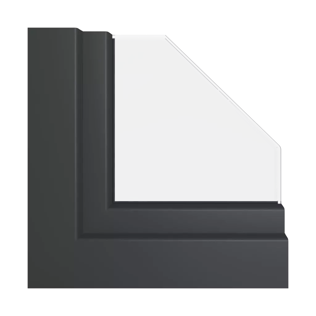 Black-gray smooth RAL 7021 products window-packages pvc-design-plus   