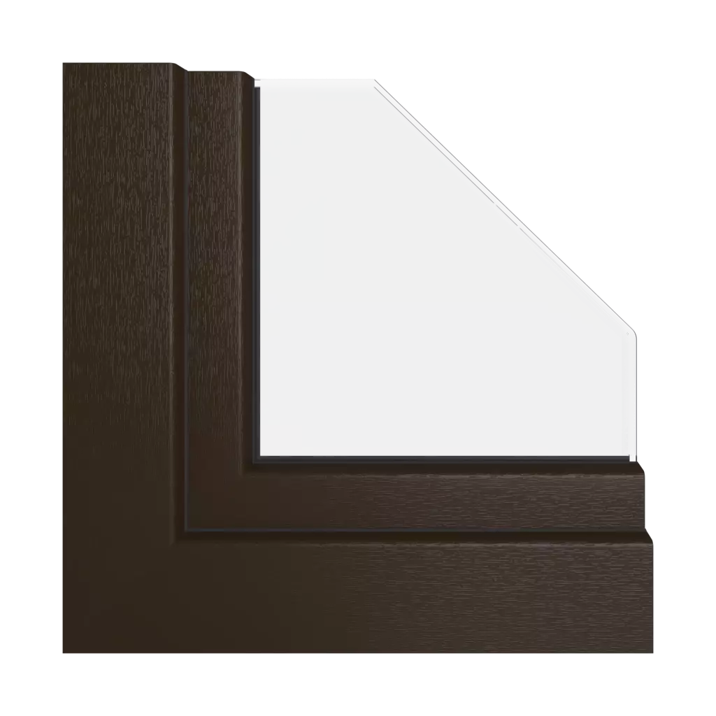 Chocolate brown windows window-profiles gealan s-9000