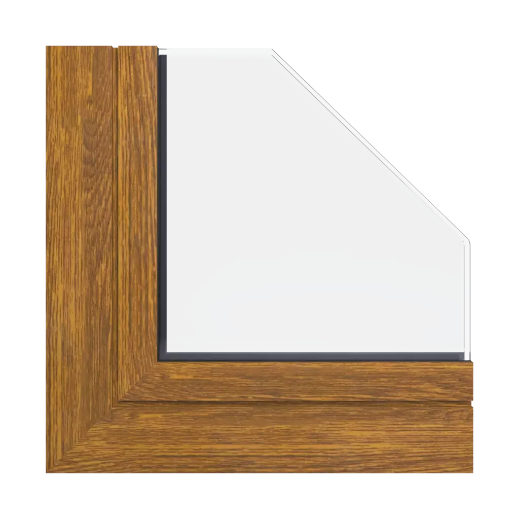 Classic golden oak wood effect ✨ windows types-of-windows triple-leaf vertical-symmetrical-division-33-33-33 