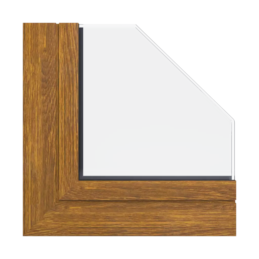 Classic golden oak wood effect ✨ windows types-of-windows four-leaf symmetrical-division-horizontal-50-50 