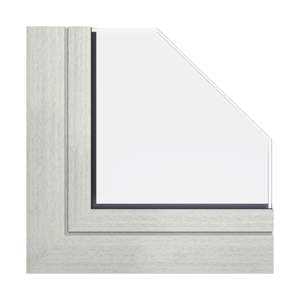 Bleached beech wood effect windows window-color aliplast-colors