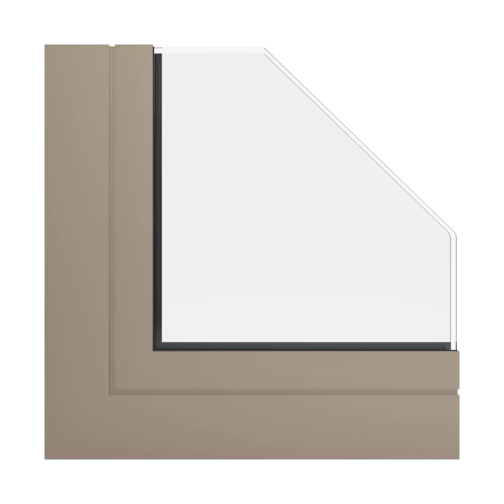 RAL 1019 Grey beige windows window-profiles aliplast visoglide-plus