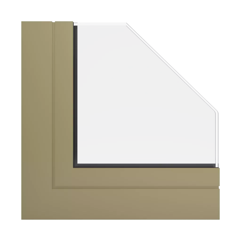 RAL 1020 Olive yellow windows window-profiles aluprof mb-86-fold-line-hd