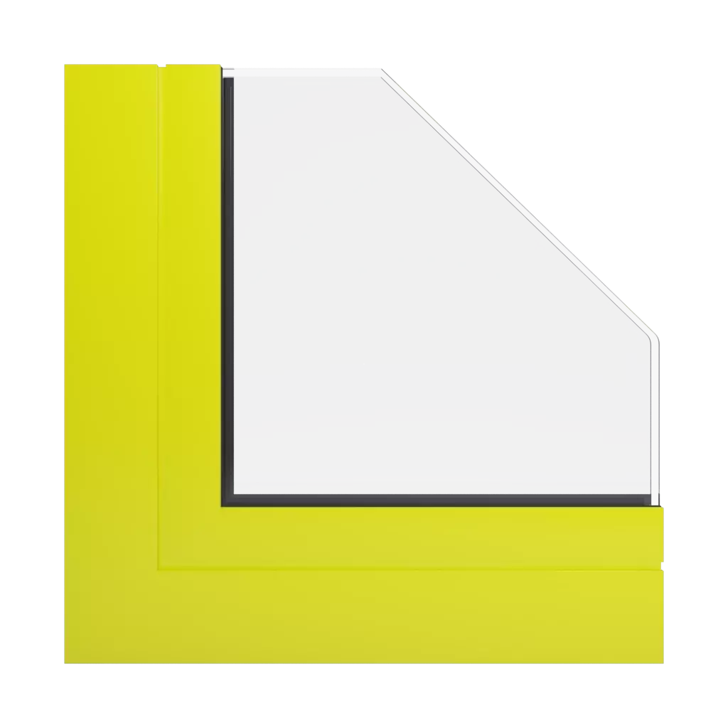 RAL 1026 Luminous yellow windows window-profiles aliplast visoglide-plus