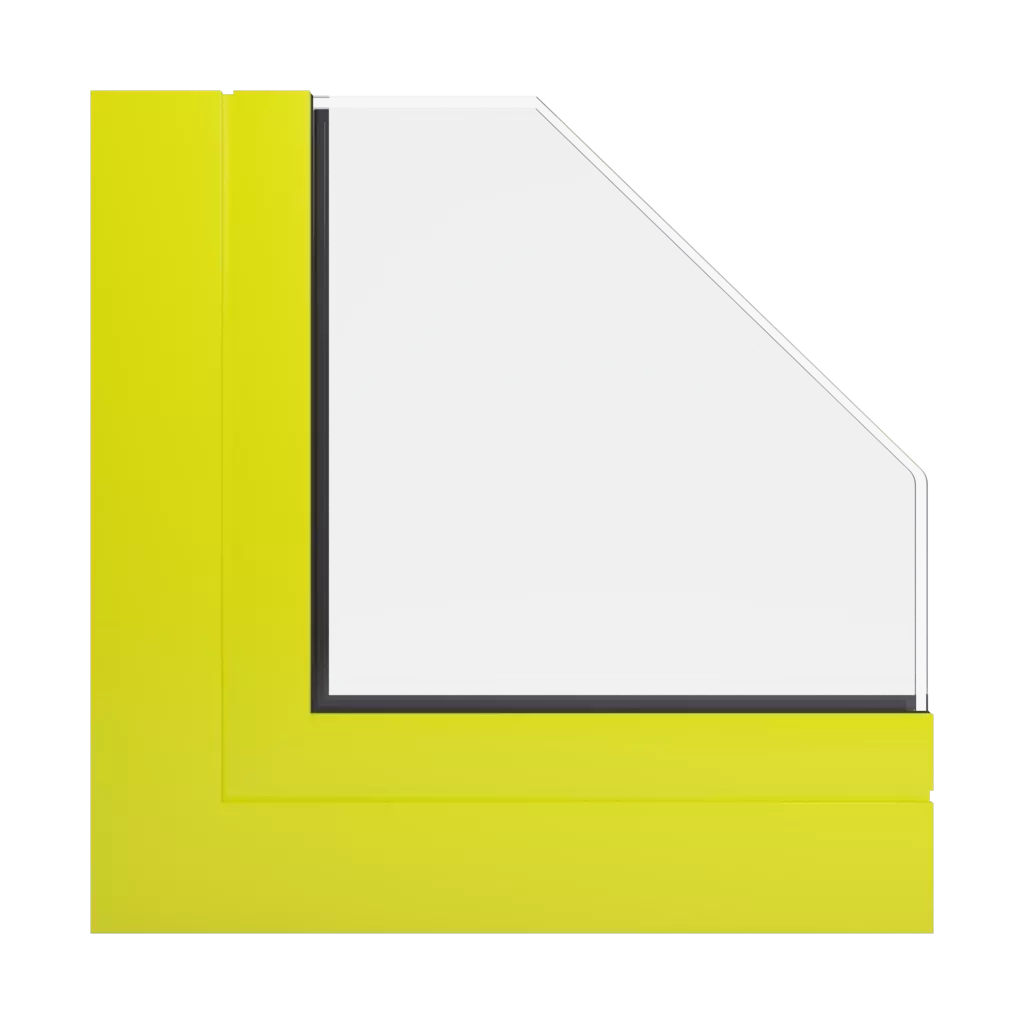 RAL 1026 Luminous yellow windows window-profiles aliplast imperial-and