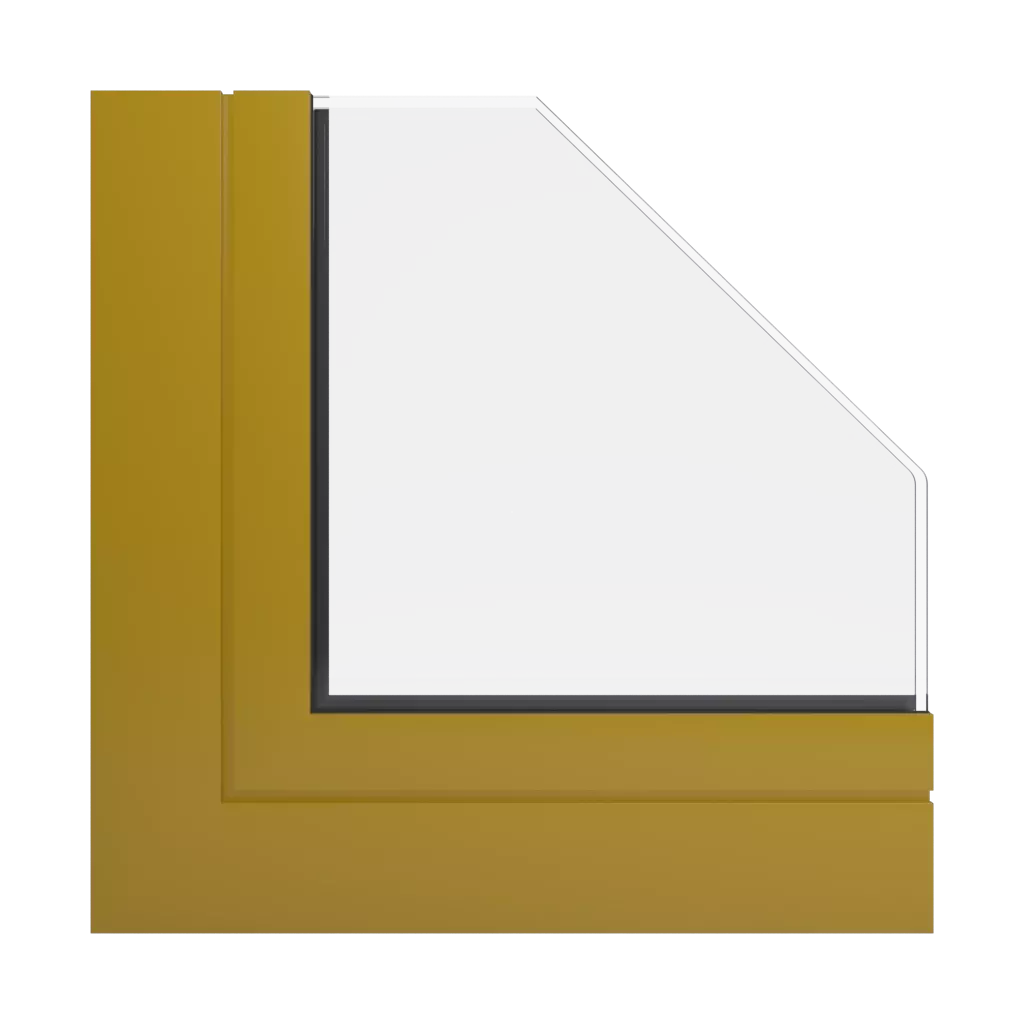 RAL 1027 Curry windows window-profiles aluprof mb-86-fold-line-hd