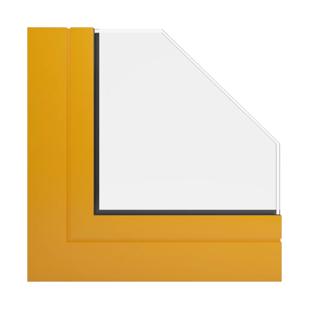 RAL 1028 Melon yellow windows window-profiles aliplast visoglide-plus