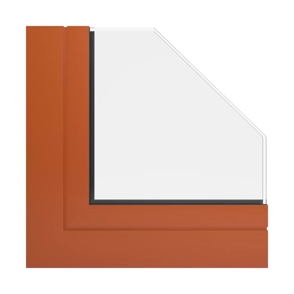 RAL 2001 Red orange windows window-profiles aliplast mc-wall