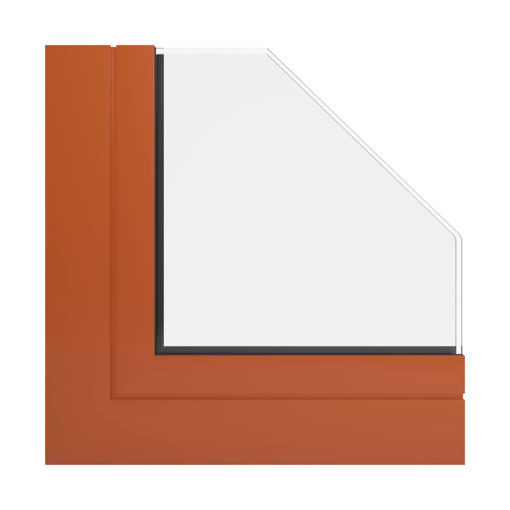 RAL 2001 Red orange windows window-profiles ponzio pe68