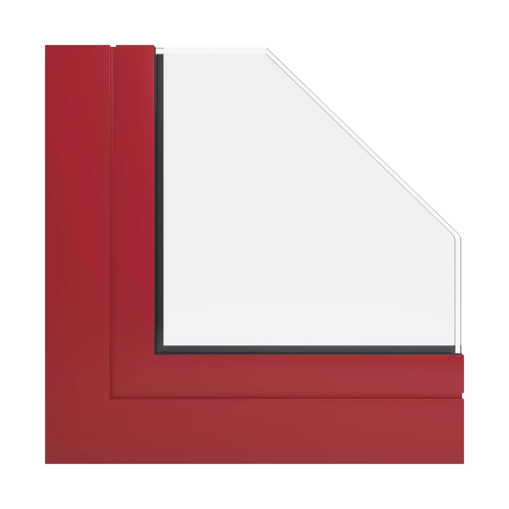 RAL 3002 Carmine red windows window-profiles aliplast visoglide-plus