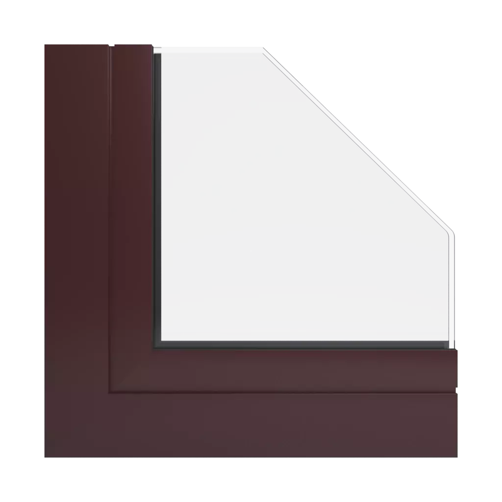 RAL 3007 Black red windows window-profiles aliplast victoria-plus