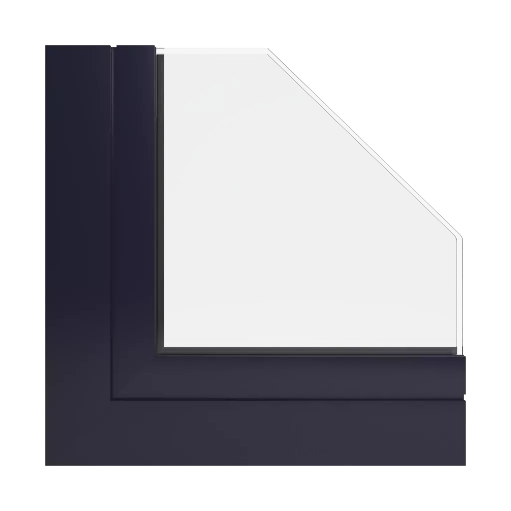RAL 5004 Black blue windows window-profiles aliplast ultraglide