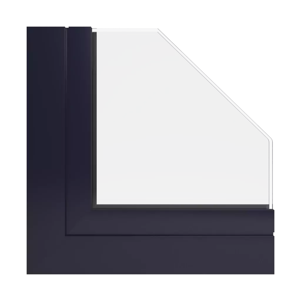 RAL 5004 Black blue windows window-profiles aliplast econoline