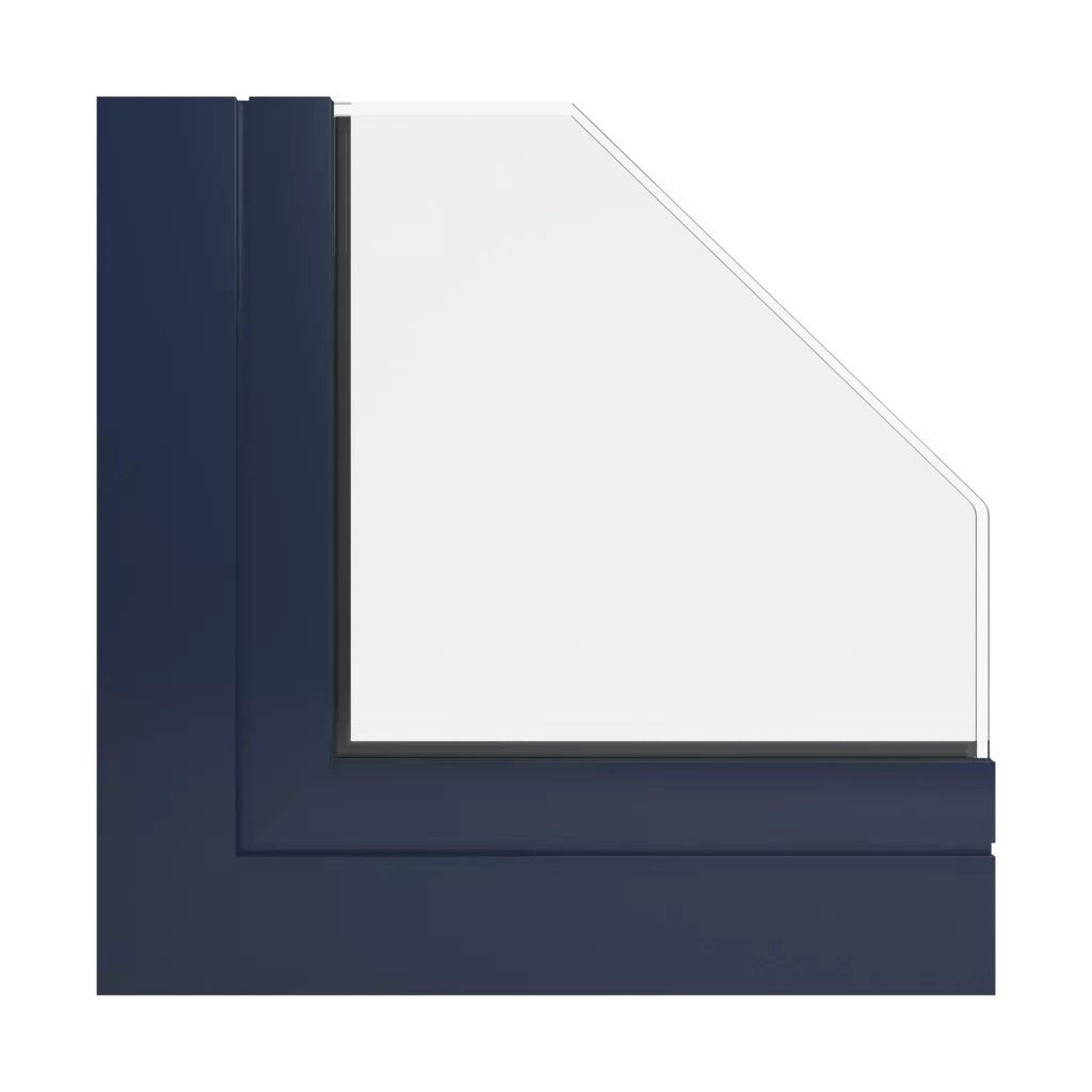 RAL 5011 Steel blue windows window-profiles aliplast visoglide-plus