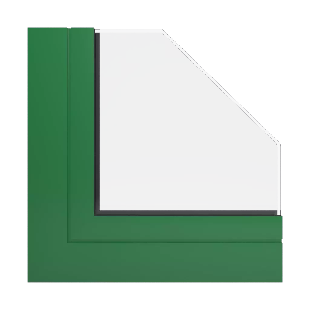 RAL 6001 Emerald green windows window-profiles aliplast ultraglide
