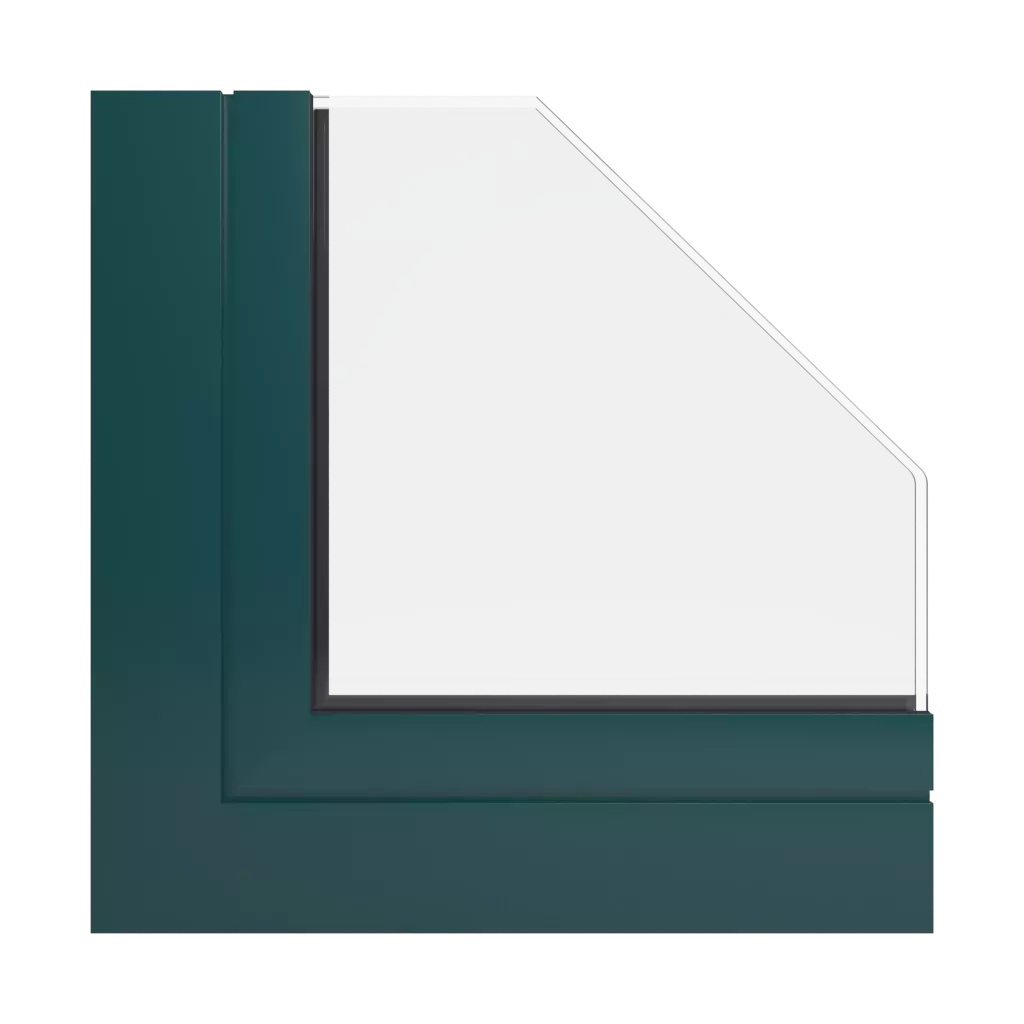RAL 6004 Blue green windows window-profiles aliplast econoline