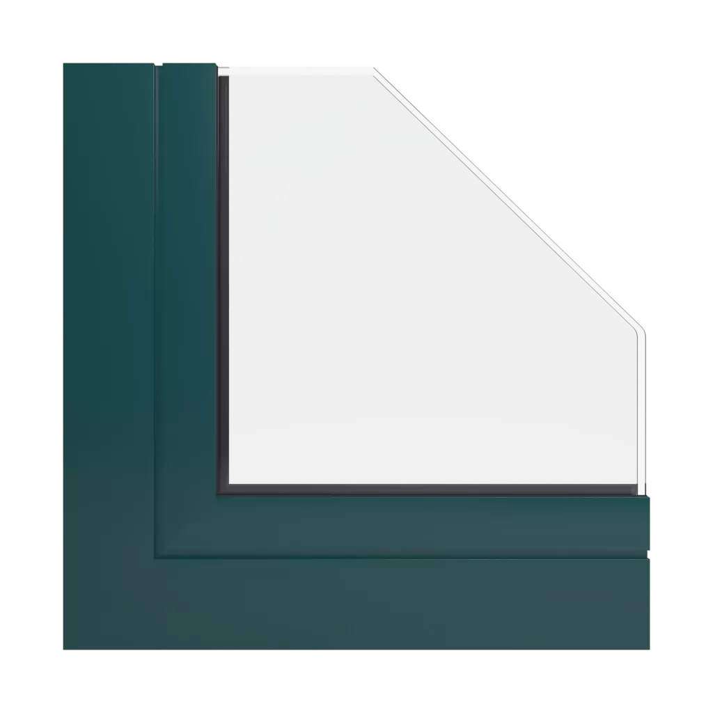 RAL 6004 Blue green windows window-profiles aliplast imperial-and