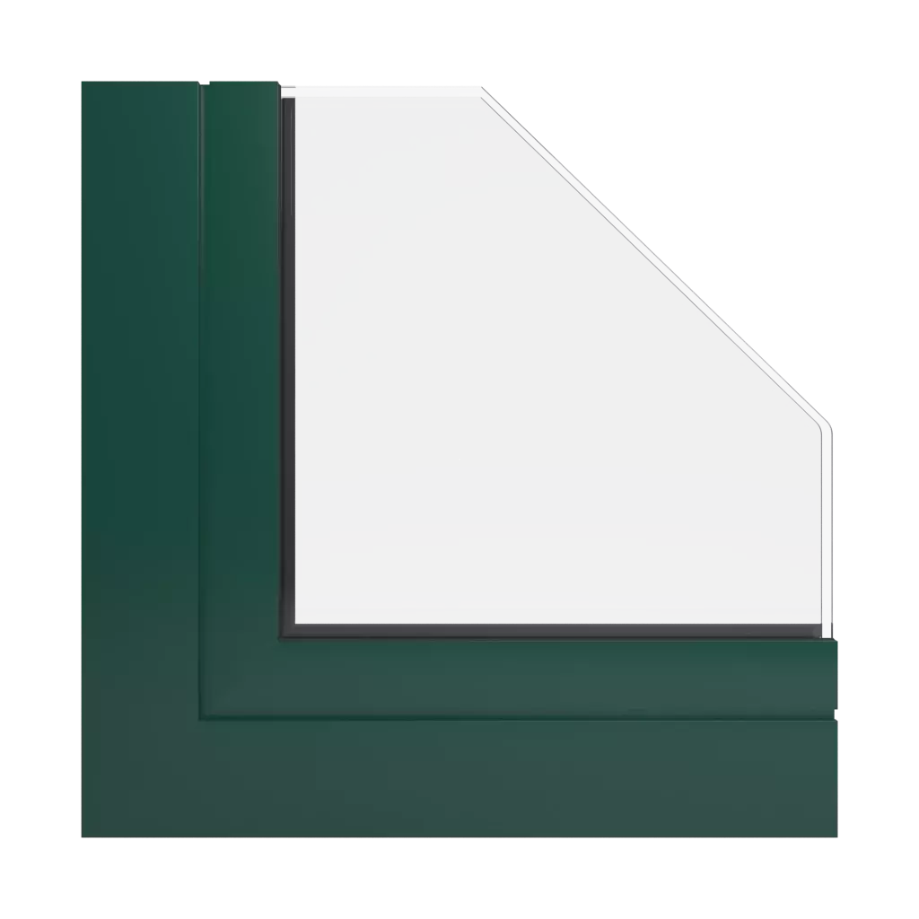 RAL 6005 Moss green windows window-profiles aluprof mb-86-fold-line-hd