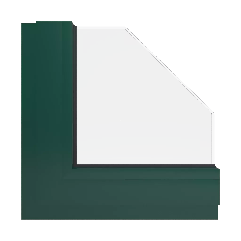 RAL 6005 Moss green windows window-color aluminum-ral ral-6005-moss-green interior