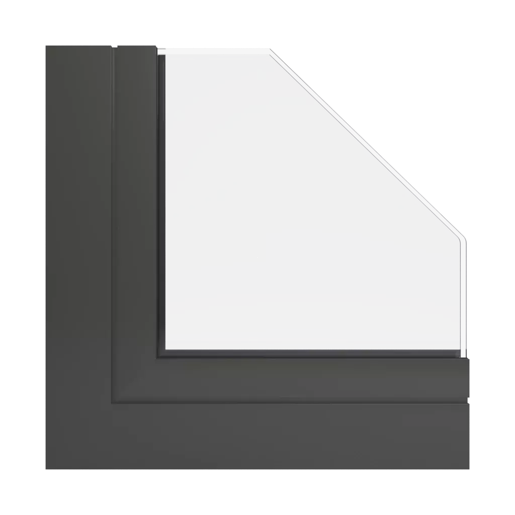 RAL 6006 Grey olive windows window-profiles aluprof mb-78ei-seamless-fireproof-partition-wall