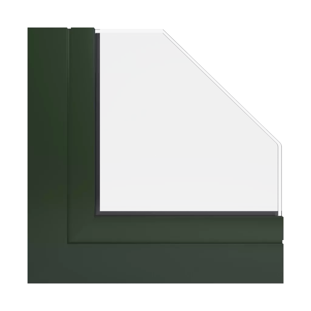 RAL 6007 Bottle green windows window-profiles aluprof mb-78ei-seamless-fireproof-partition-wall