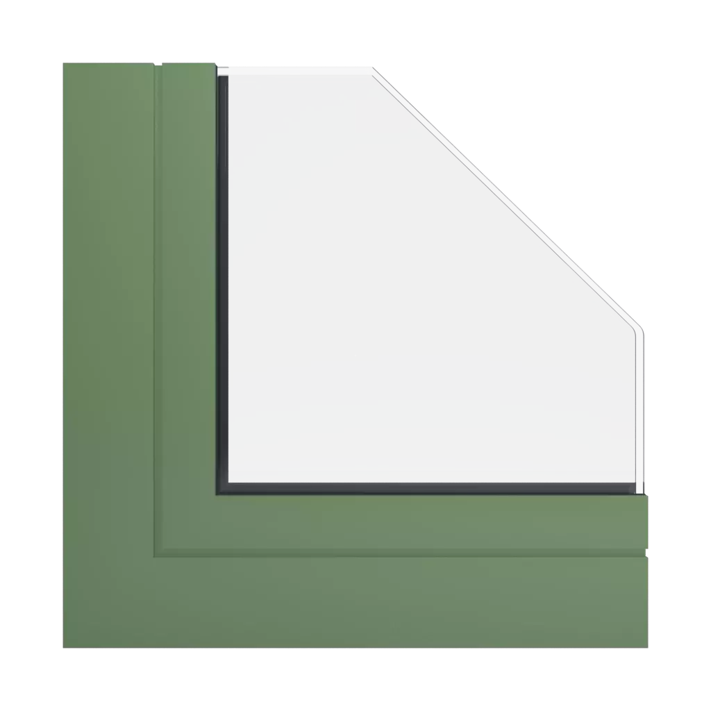 RAL 6011 Reseda green windows window-profiles aluprof mb-harmony-office