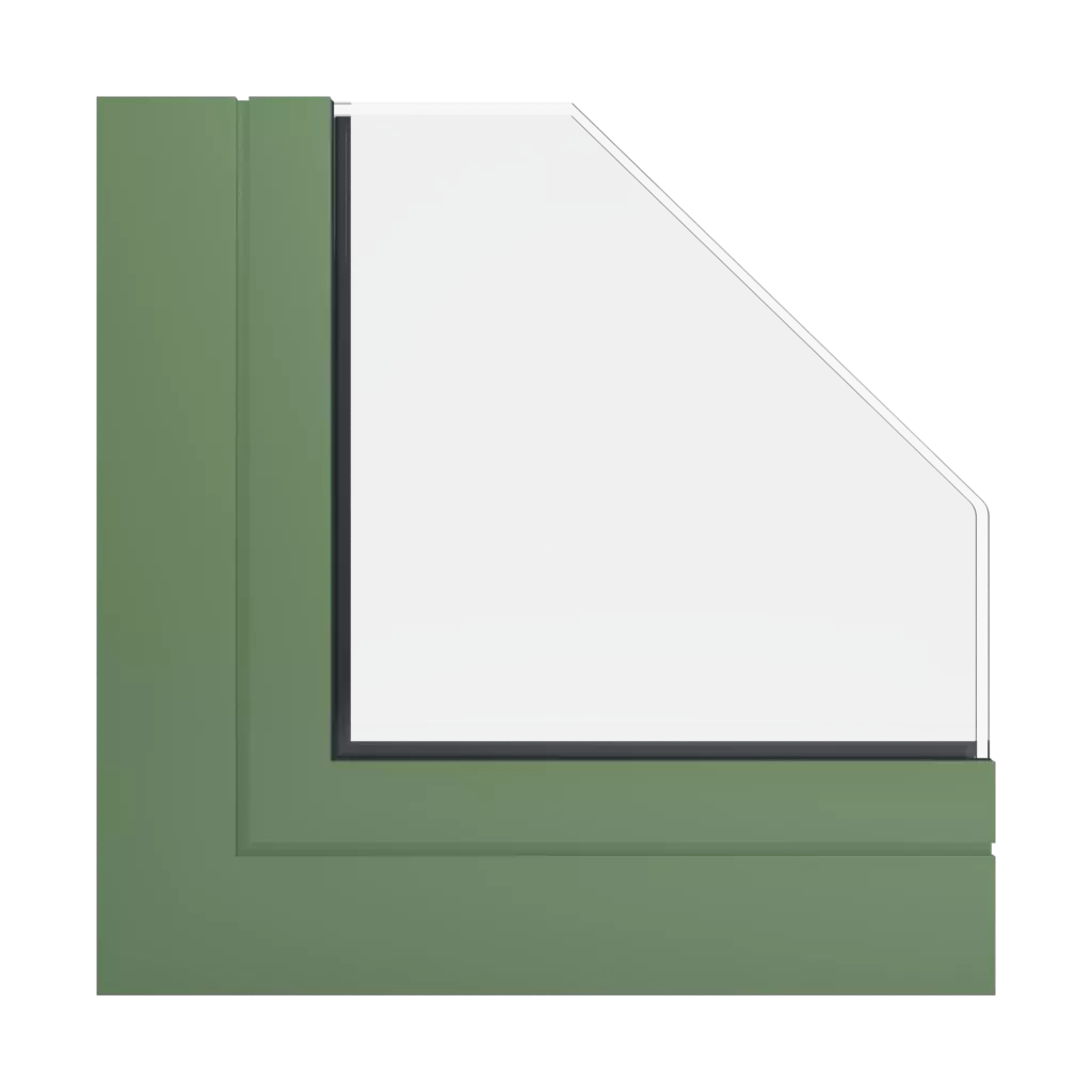 RAL 6011 Reseda green windows window-profiles aliplast slide-plus