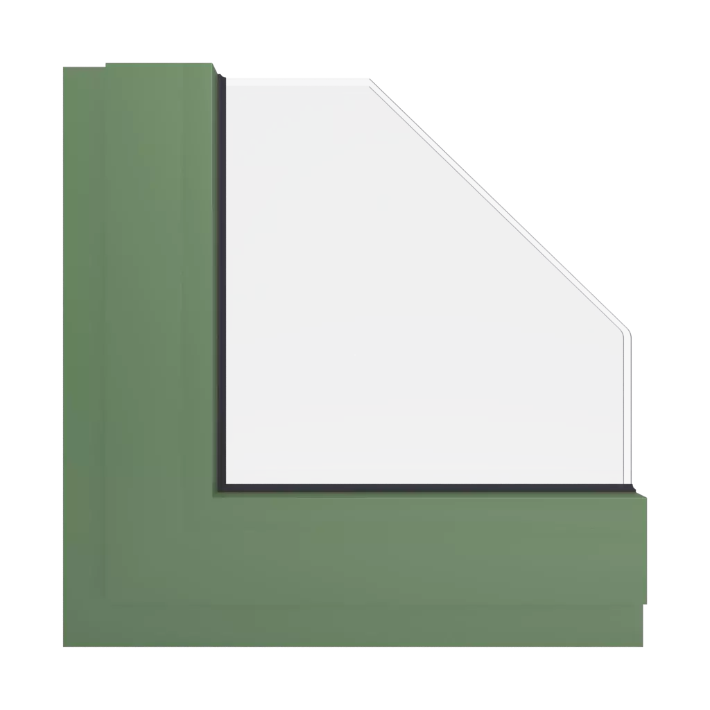 RAL 6011 Reseda green windows window-color aluminum-ral ral-6011-reseda-green interior