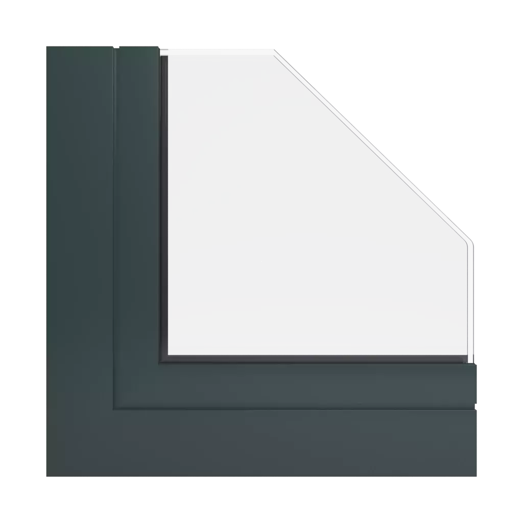 RAL 6012 Black green windows window-color aluminum-ral ral-6012-black-green