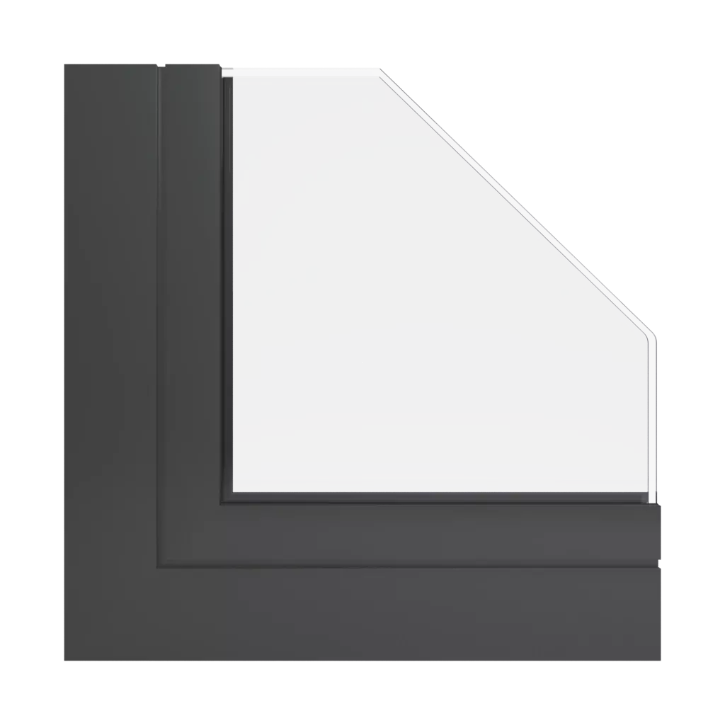 RAL 6015 Black olive windows window-profiles aliplast visoglide-plus