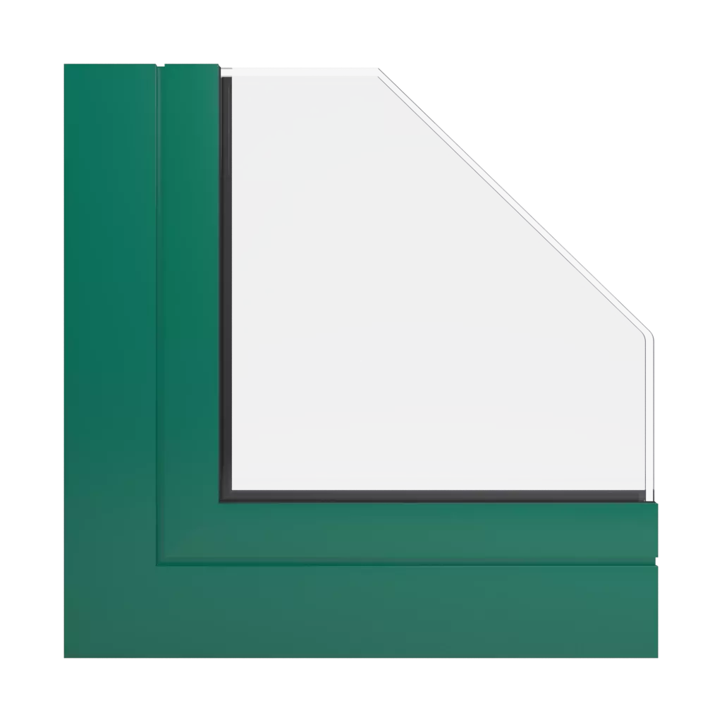 RAL 6016 Turquoise green windows window-profiles aluprof mb-118ei