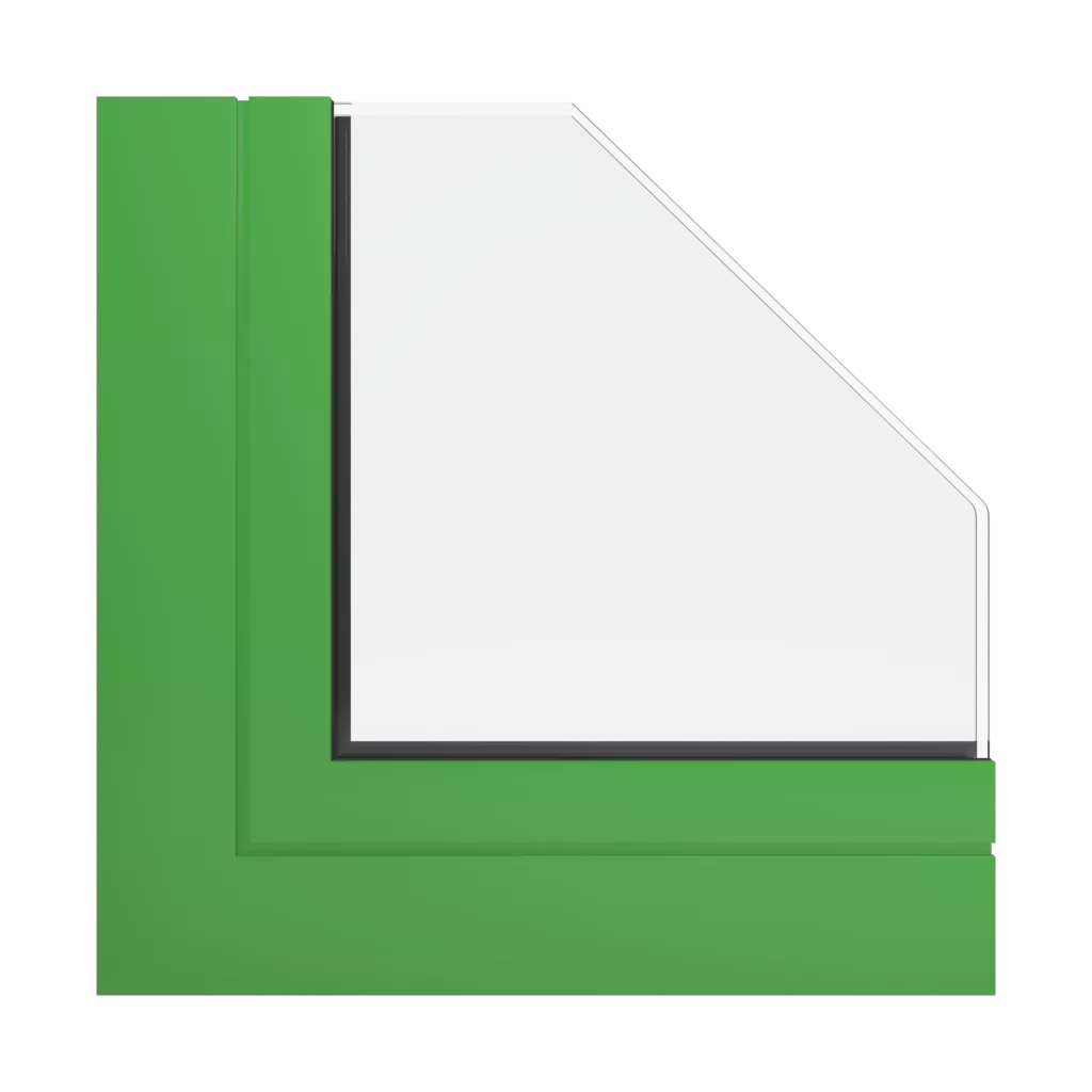 RAL 6018 Yellow green windows window-profiles aliplast visoglide-plus