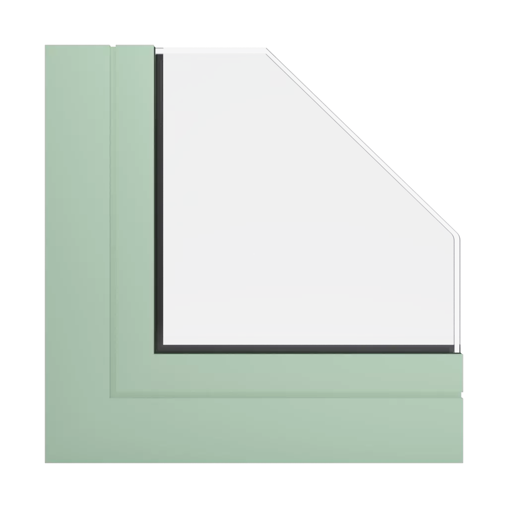 RAL 6019 Pastel green windows window-profiles aluprof mb-86-fold-line-hd