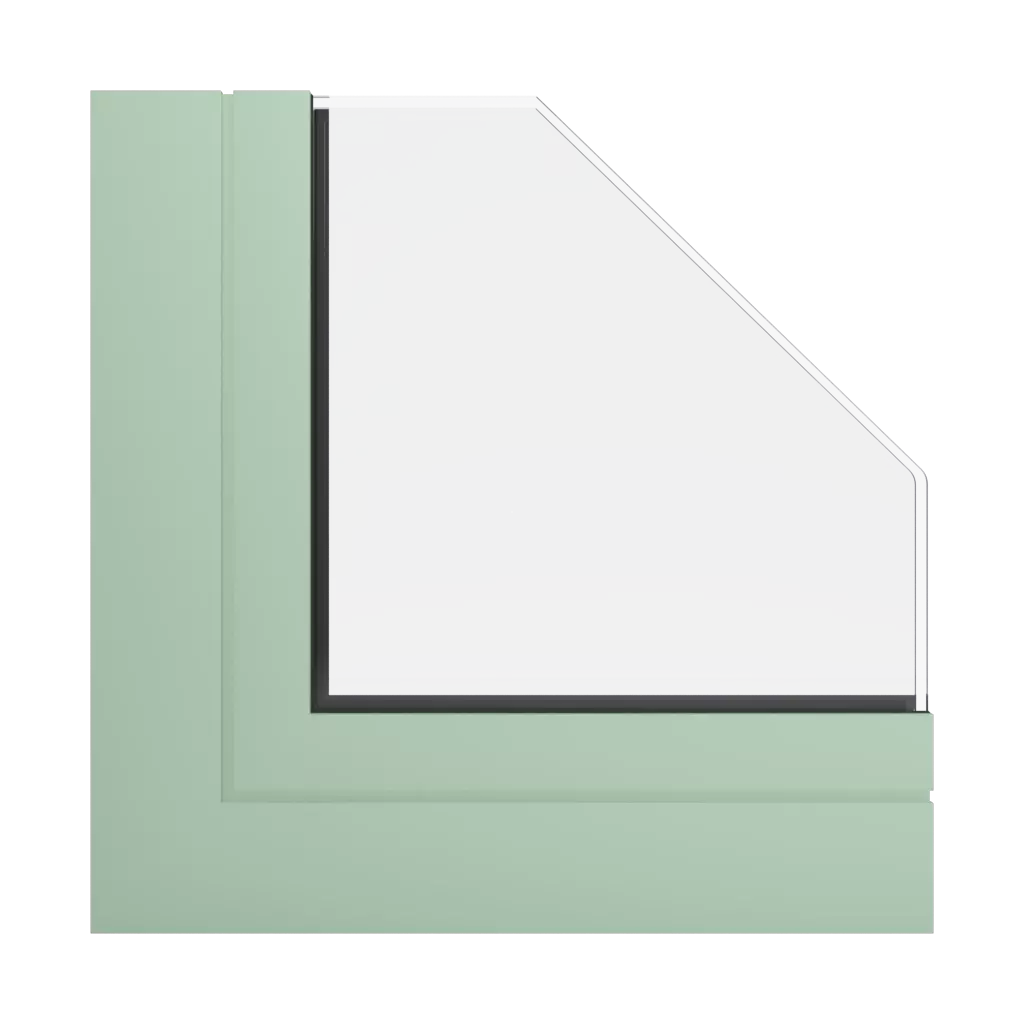 RAL 6019 Pastel green windows window-profiles ponzio sl600tt-evo