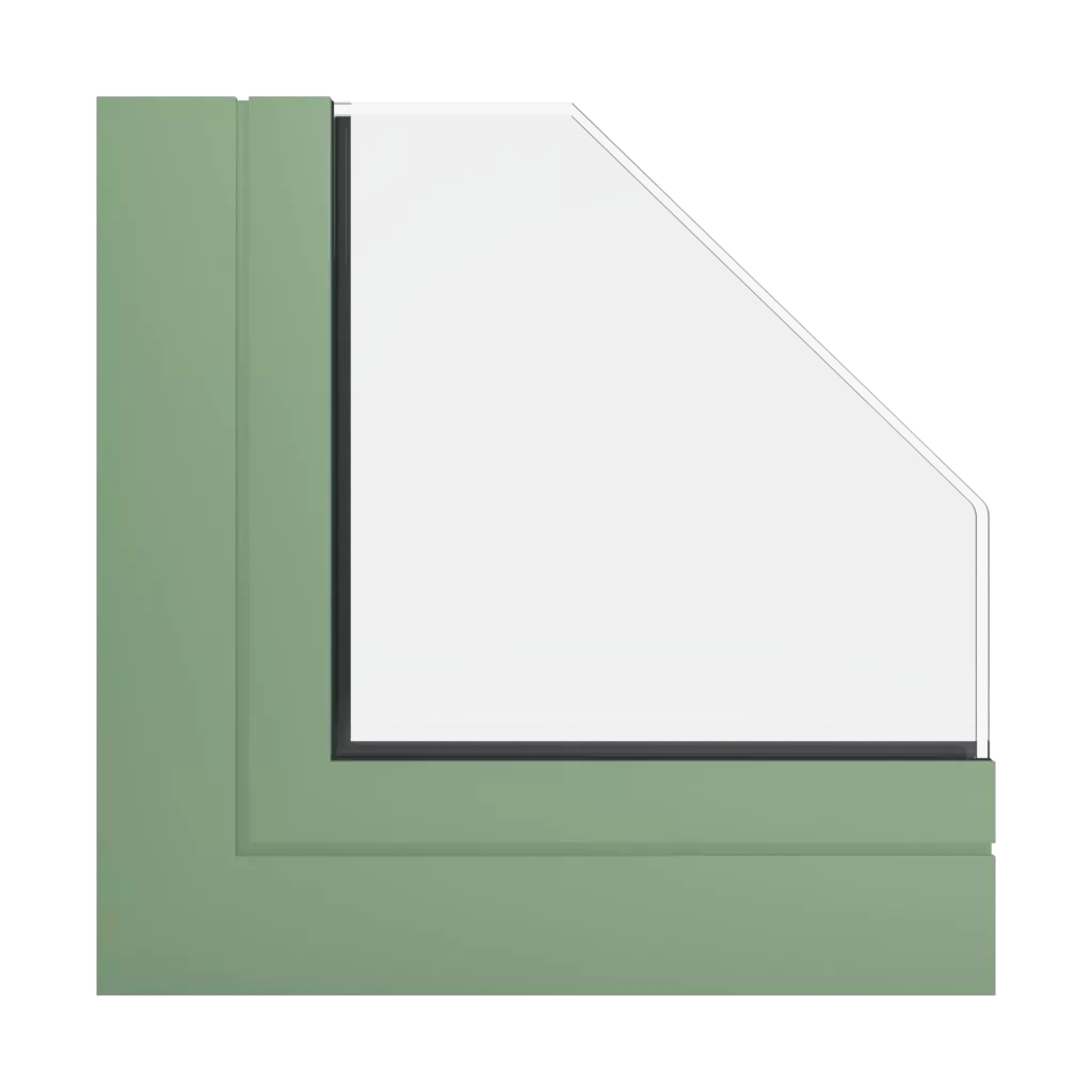 RAL 6021 Pale green windows window-profiles ponzio pe68