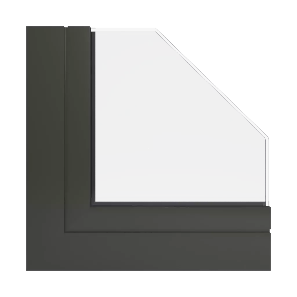 RAL 6022 Olive drab windows window-profiles aluprof mb-78ei-seamless-fireproof-partition-wall