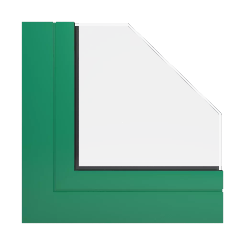 RAL 6032 Signal green windows window-profiles aliplast visoglide-plus