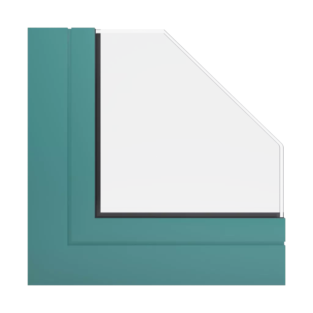 RAL 6033 Mint turquoise windows window-profiles aliplast ultraglide