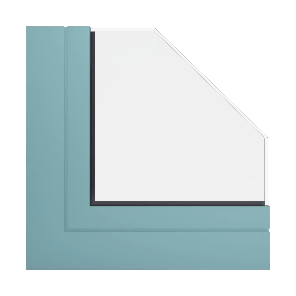 RAL 6034 Pastel turquoise windows window-profiles aluprof mb-86-fold-line-hd