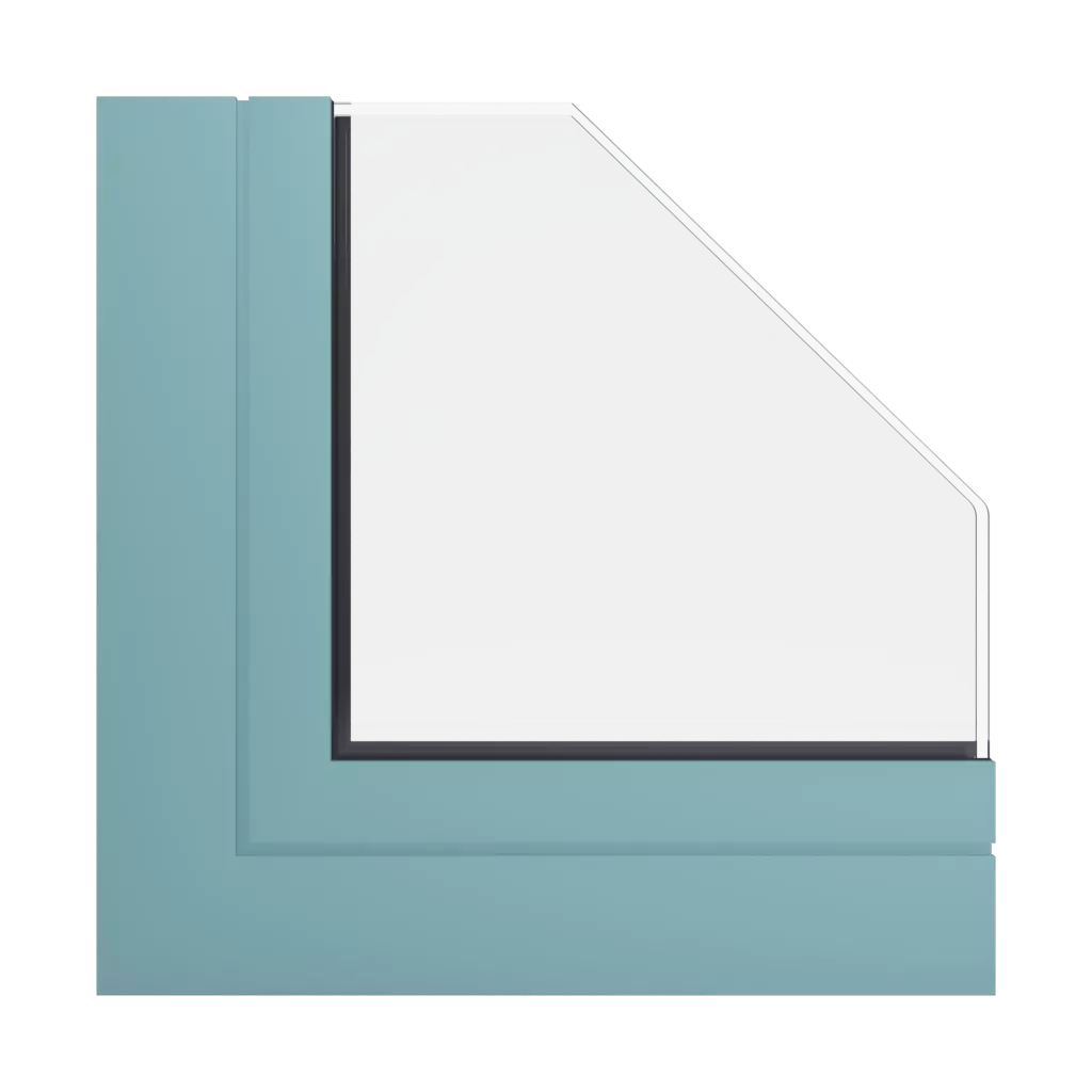 RAL 6034 Pastel turquoise windows window-profiles aliplast visoglide-plus