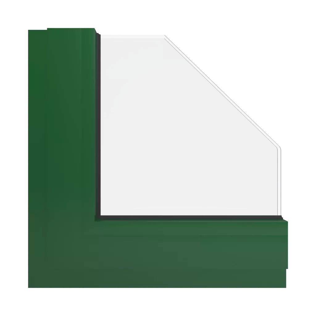 RAL 6035 Pearl green windows window-color aluminum-ral ral-6035-pearl-green interior